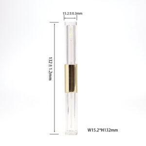 Rose Gold Dual-End Lip Gloss Tube