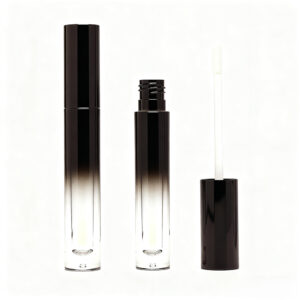 Black-to-Clear Gradient Lip Gloss Tube