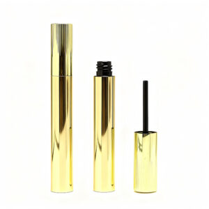 Fluted Gold Aluminum Lip Gloss Tube