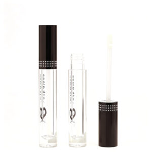 Diamond-Accent Black & Clear Lip Gloss Tube