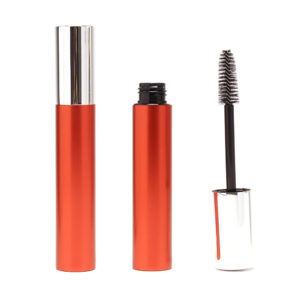 Orange-Red & Silver Contrast Mascara Tube