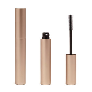 Warm Nude Gold Matte Aluminum Mascara Tube