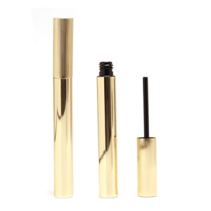 Ribbed & Gloss Gold Mascara Tube