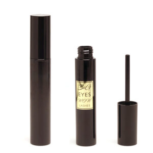 High-Gloss Black Mascara Tube with Hot-Stamped Label