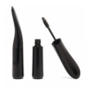 Ergonomic Curved-Handle Black Mascara Tube