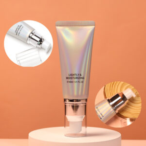 Holographic Silver Laminate Squeeze Tube With Pump