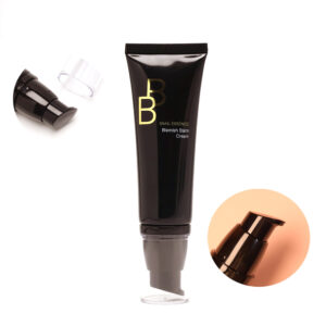 High‑Gloss Black Squeeze Tube with Pump