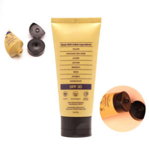 Kraft Paper Soft Tube with Black Flip Lid