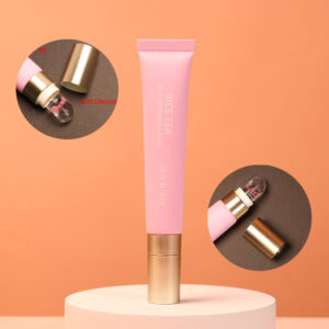 Matte Pink & Gold Squeeze Soft Tube with Silicone Applicator